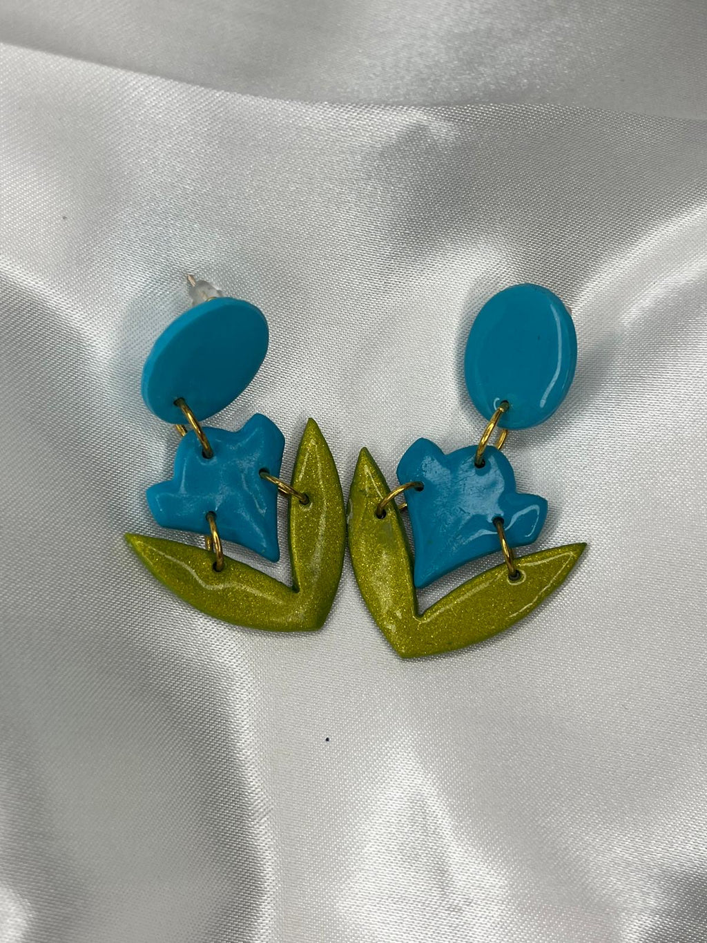 Turquoise Bloom Statement Earrings