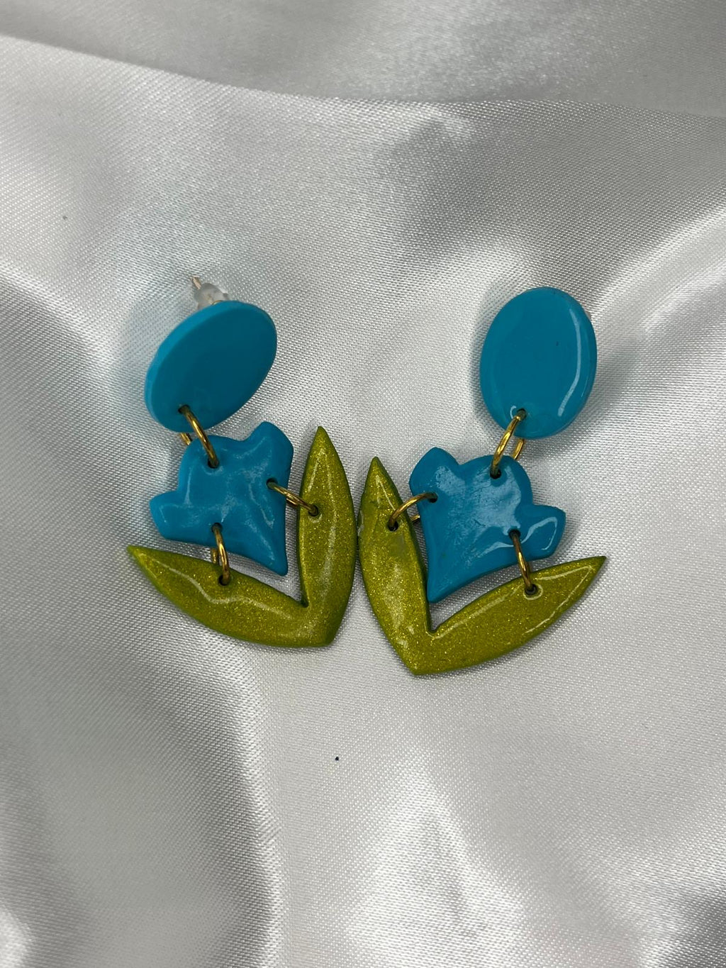 Turquoise Bloom Statement Earrings