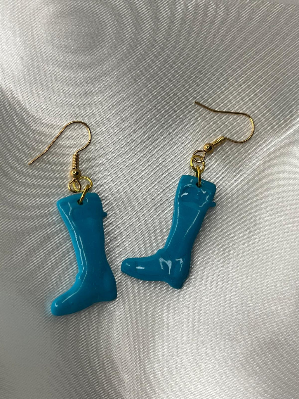 Turquoise Boot Charm Earrings