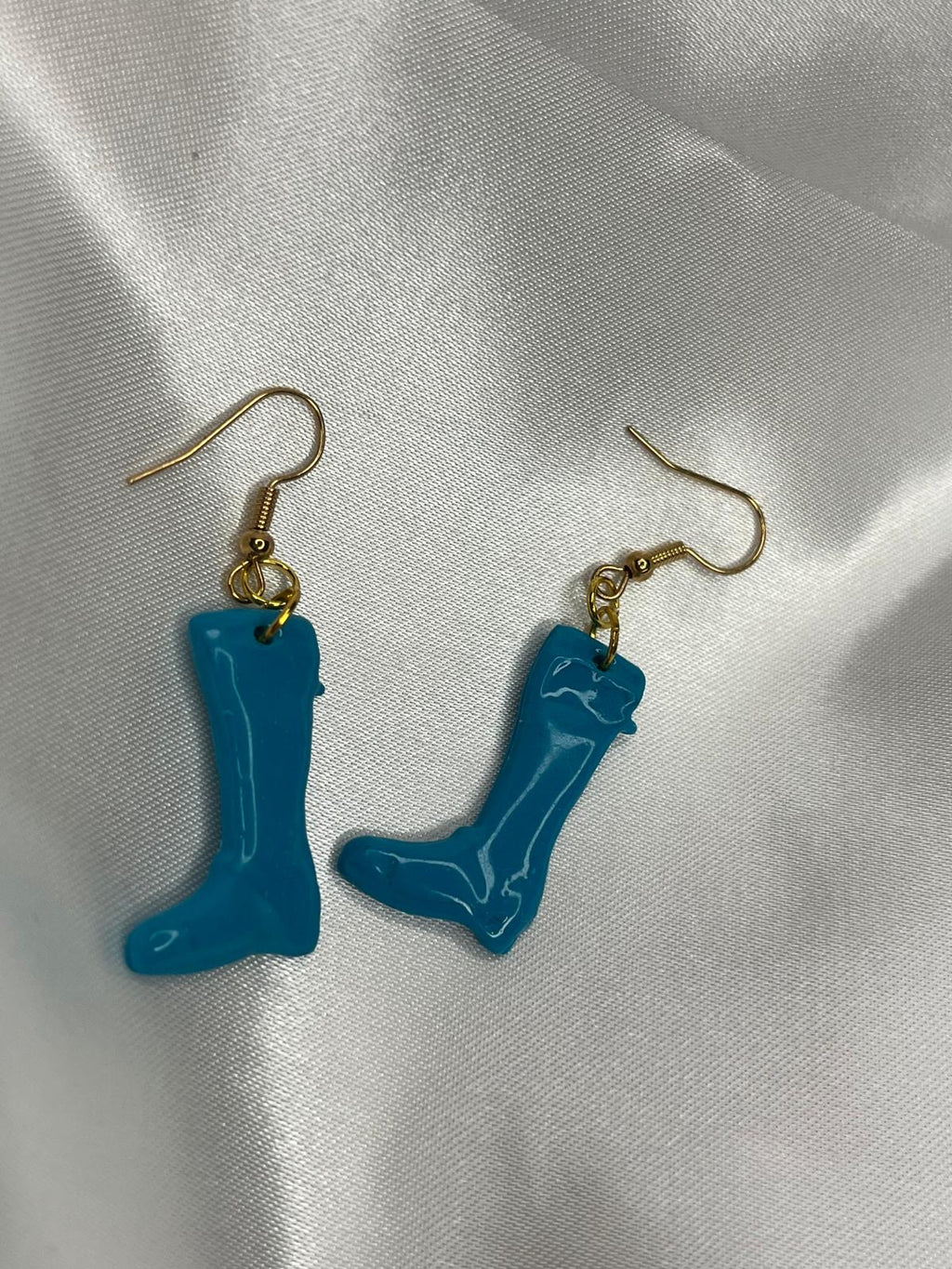Turquoise Boot Charm Earrings